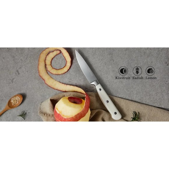 CAROTE 14 Pieces Knife Set W/ Wooden Block Stainless Steel Knives Dishwasher NEW - Picture 11 of 14